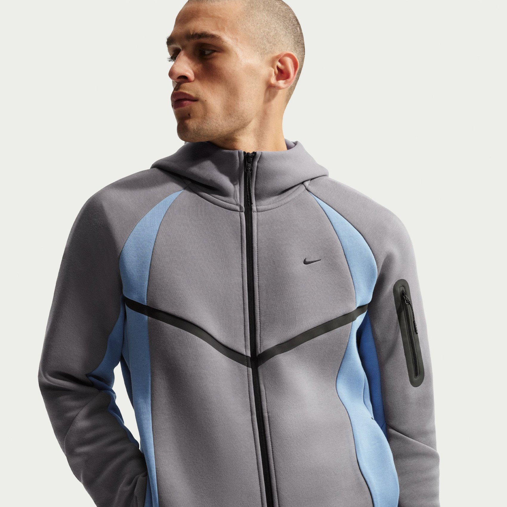 Nike Tech Fleece Pro Windrunner Fz Jacket Erkek Gri Sweatshirt