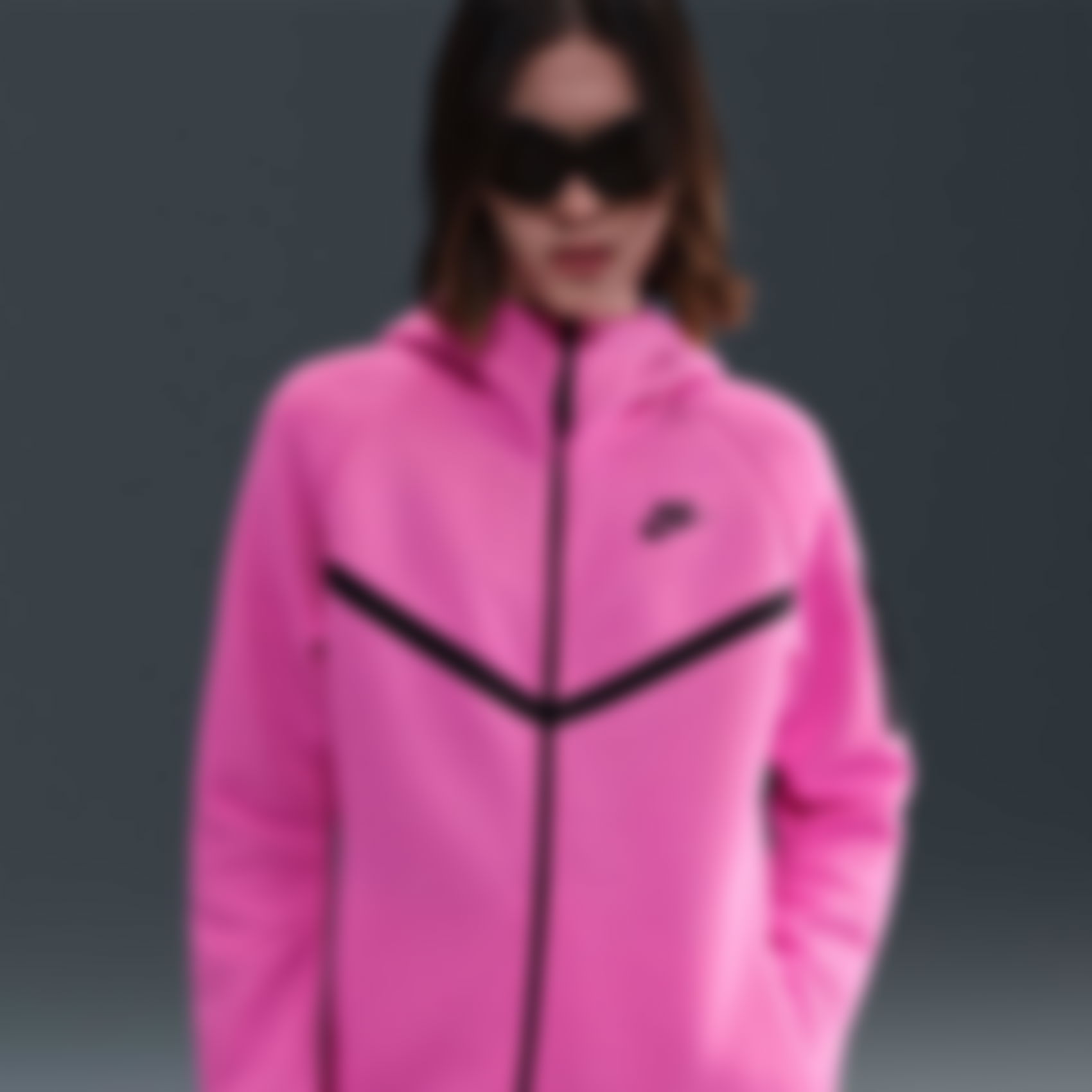 NIKE - Tech Fleece Windrunner FZ Hooded Kadın Pembe Sweatshirt