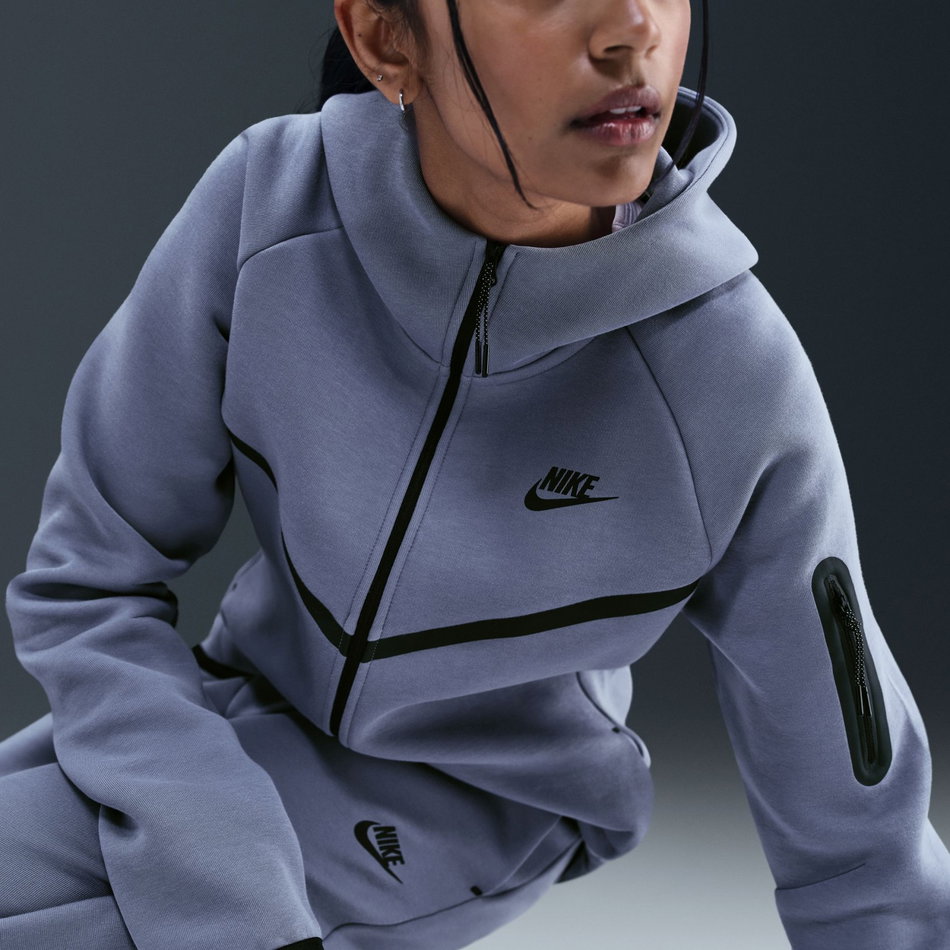 Tech Fleece Windrunner FZ Hoodie Kadın Mavi Sweatshirt