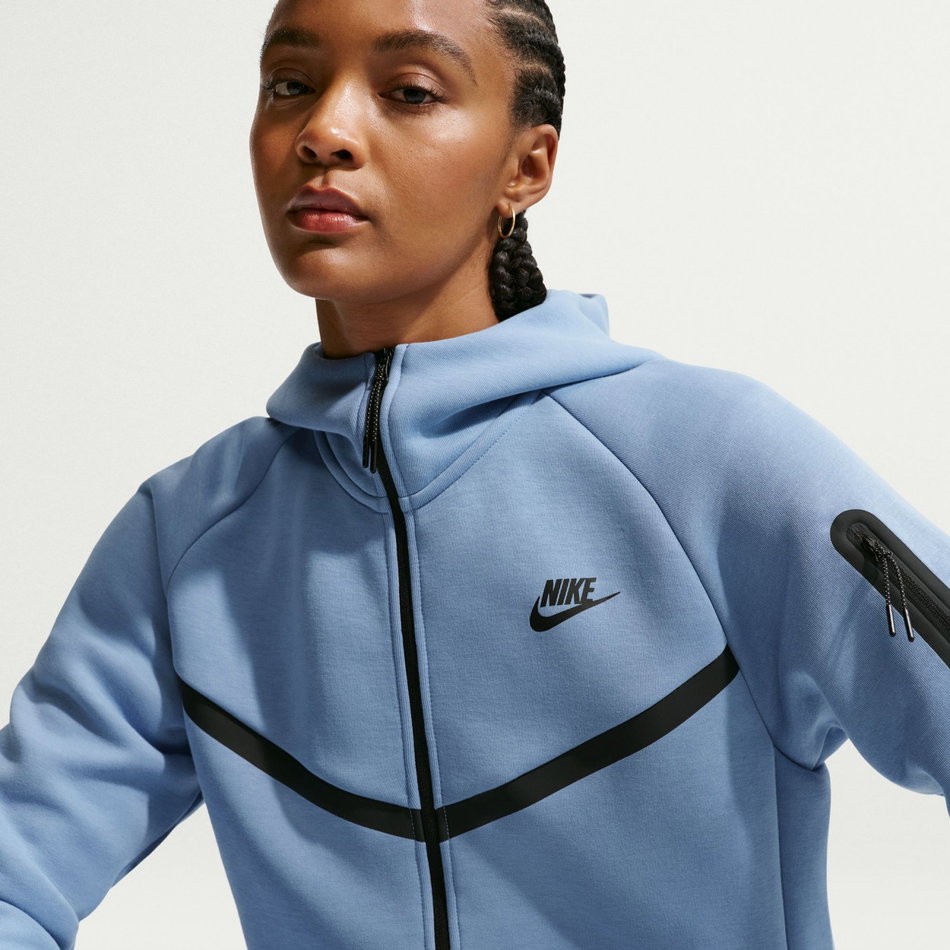 Tech Fleece Wr Fz Hoodie Kadın Mavi Sweatshirt