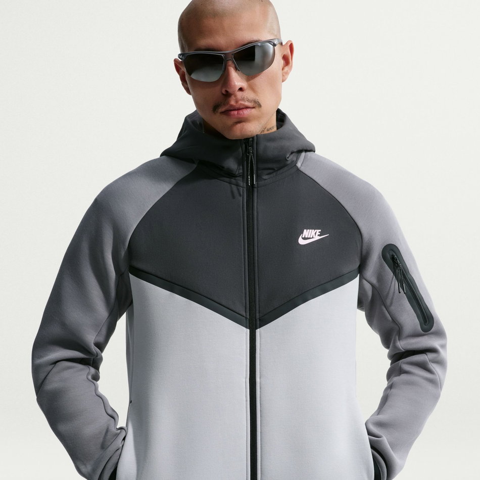 Tech Mix Wr Hoodie Erkek Gri Sweatshirt