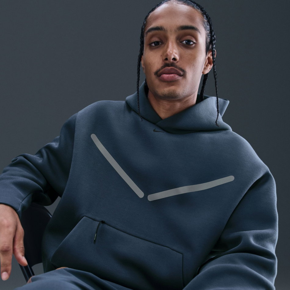 Tech Po Hoodie Erkek Mavi Sweatshirt