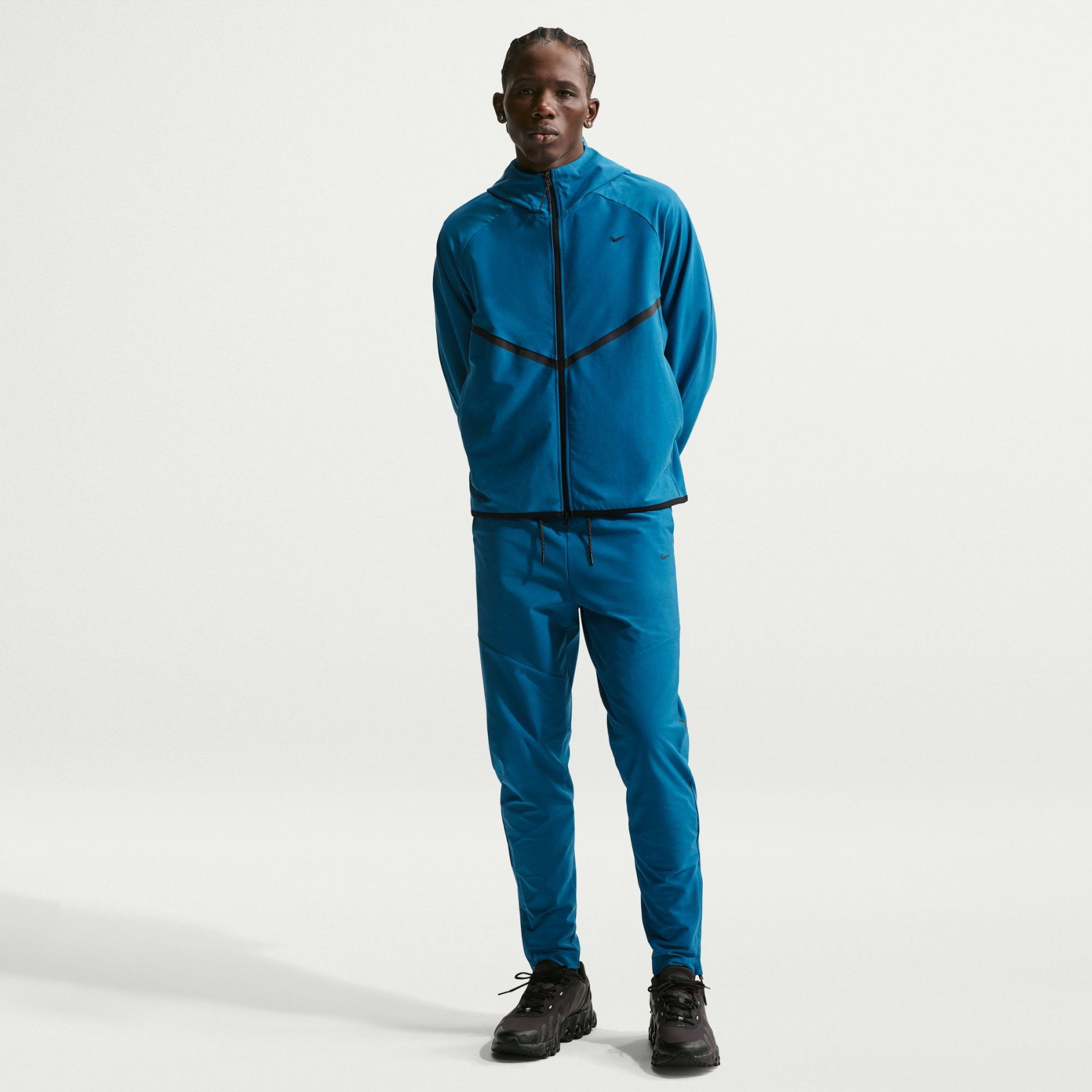 Nike Tech Shori Knit Windrunner Fz Jacket Erkek Mavi Ceket IF1345-476