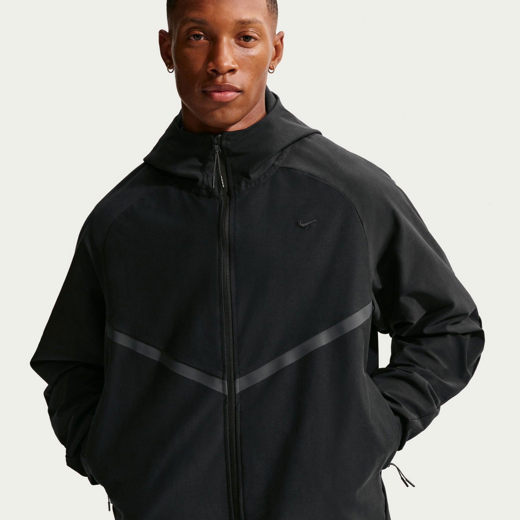 Nike Tech Shori Knit Windrunner Fz Jacket Erkek Siyah Ceket IF1345-010