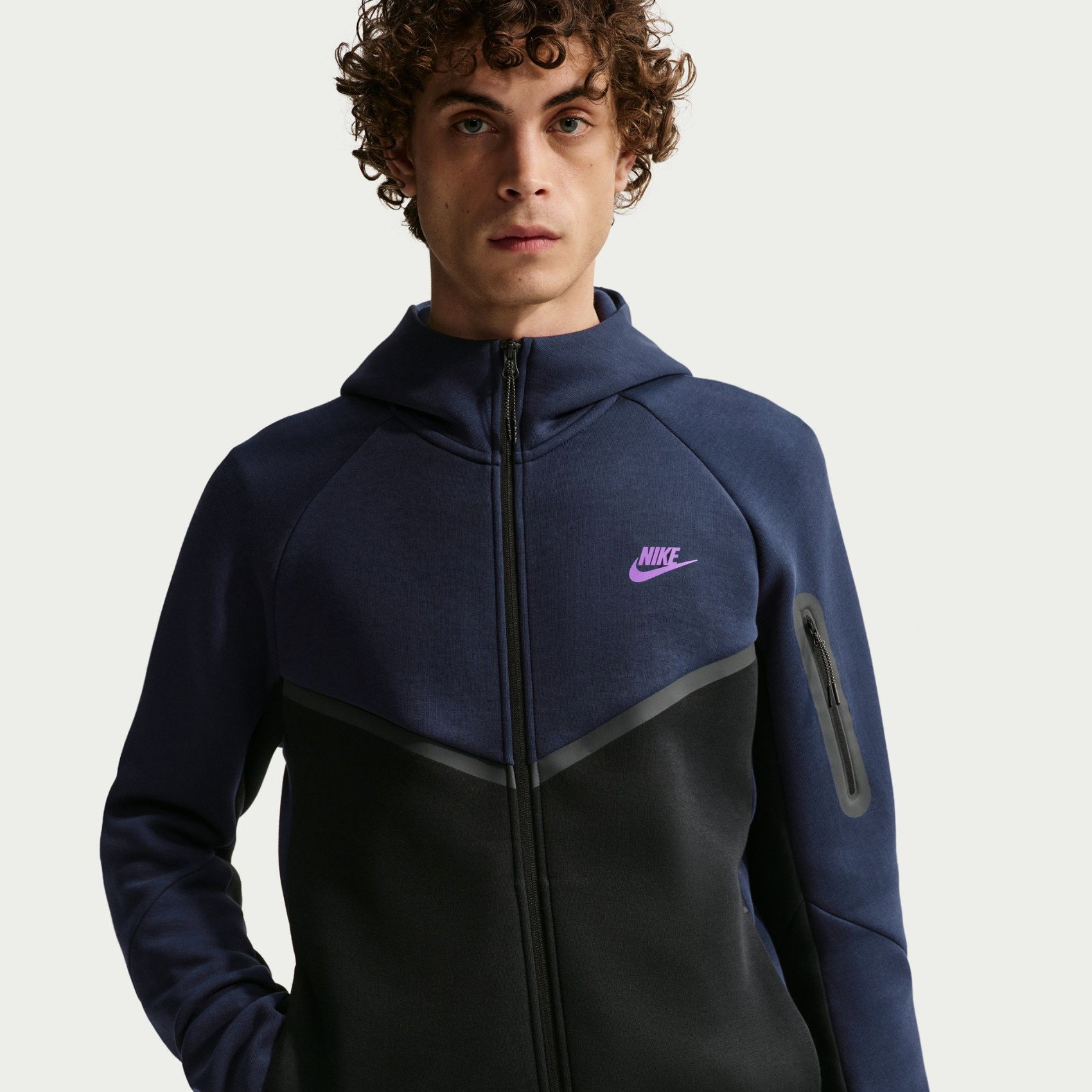 NIKE - Tech Fleece Fz Windrunner Hoodie Erkek Mavi Sweatshirt