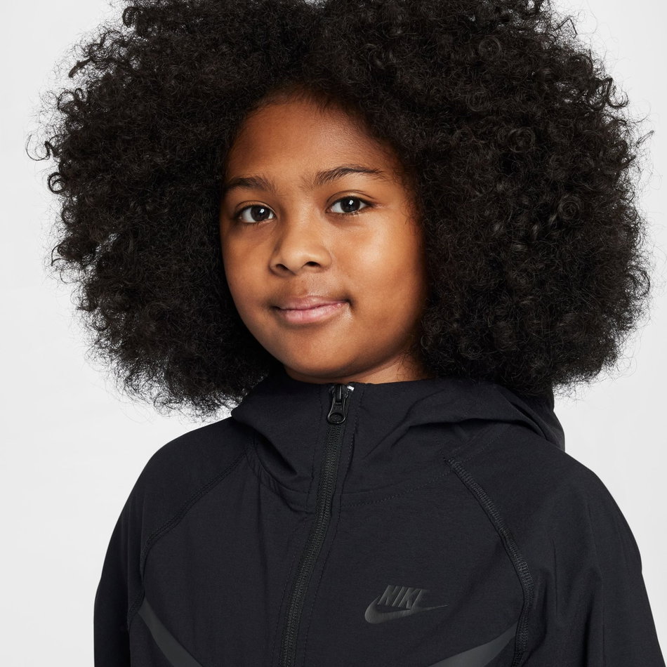 Tech Woven Fz Jacket Çocuk Siyah Sweatshirt