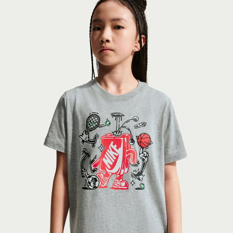 NIKE - Tee Boxy Multi Sport Çocuk Gri Tişört