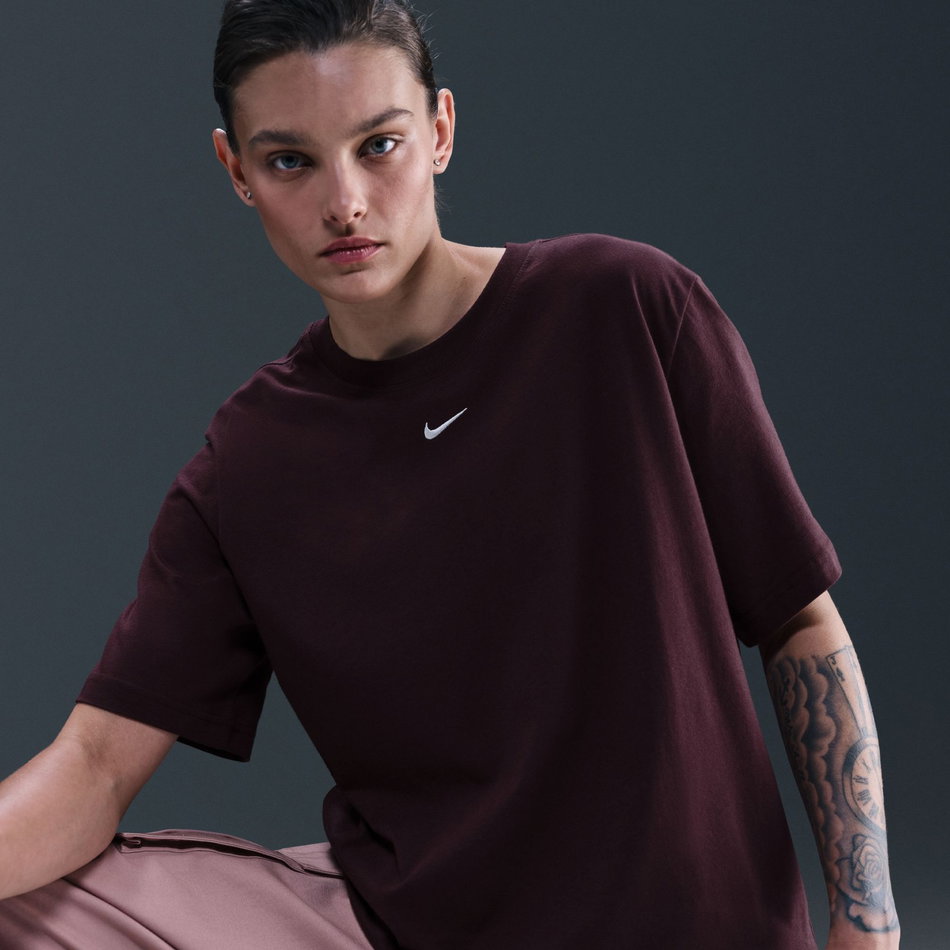 Tee Essential Kadın Bordo Tişört
