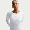 NIKE - Tee Ls Rib Tight Kadın Beyaz Uzun Kollu Tişört (1)