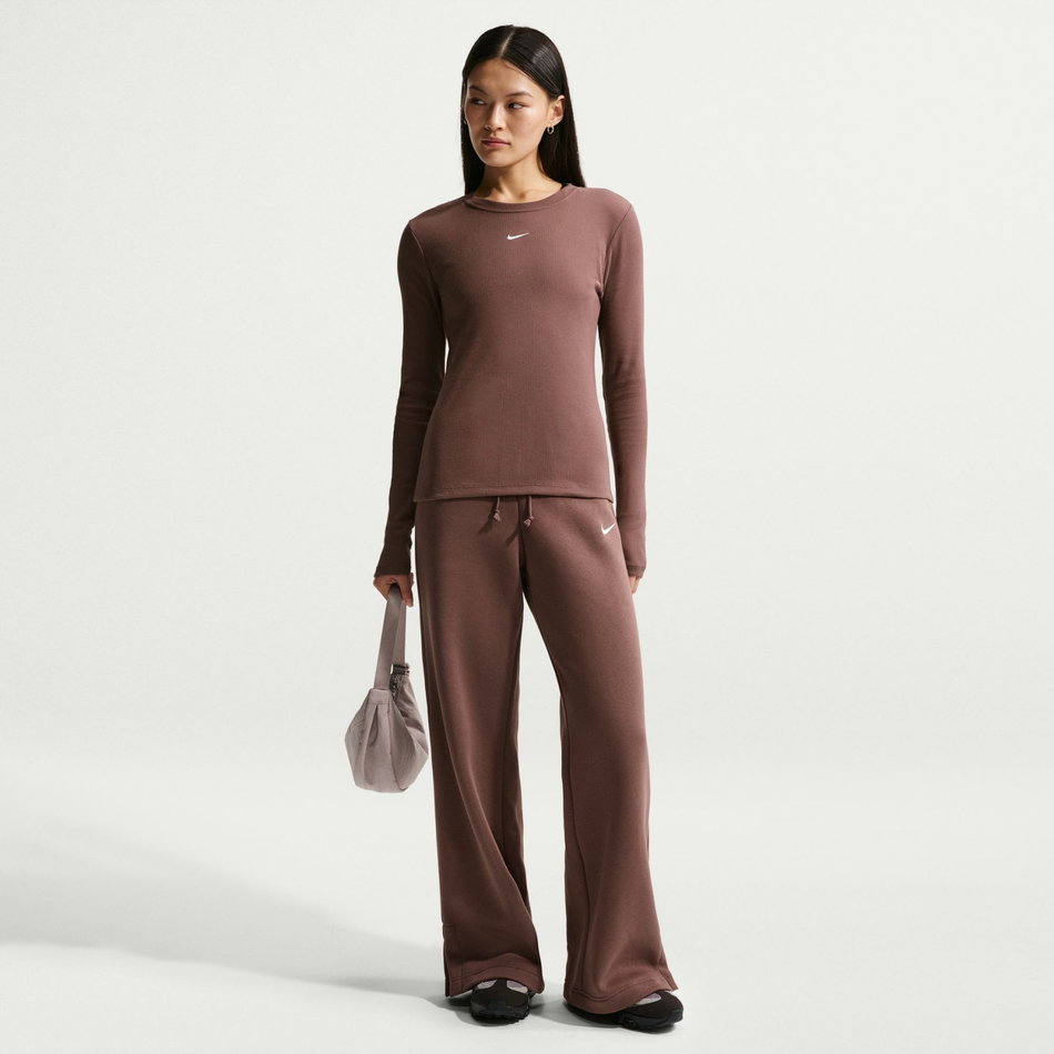 Tee Ls Rib Tight Kadın Kahverengi Sweatshirt