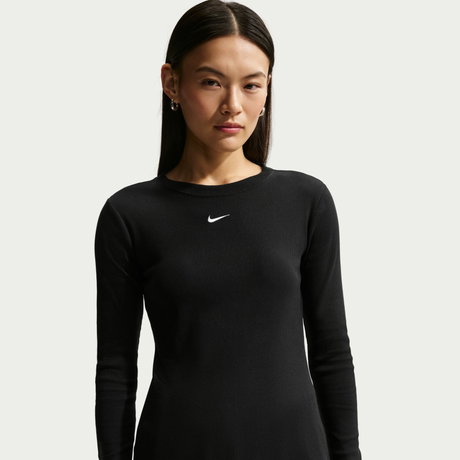 NIKE - Tee Ls Rib Tight Kadın Siyah Sweatshirt