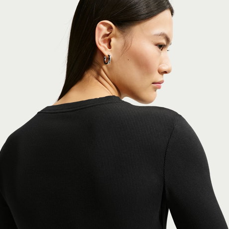 NIKE - Tee Ls Rib Tight Kadın Siyah Sweatshirt (1)