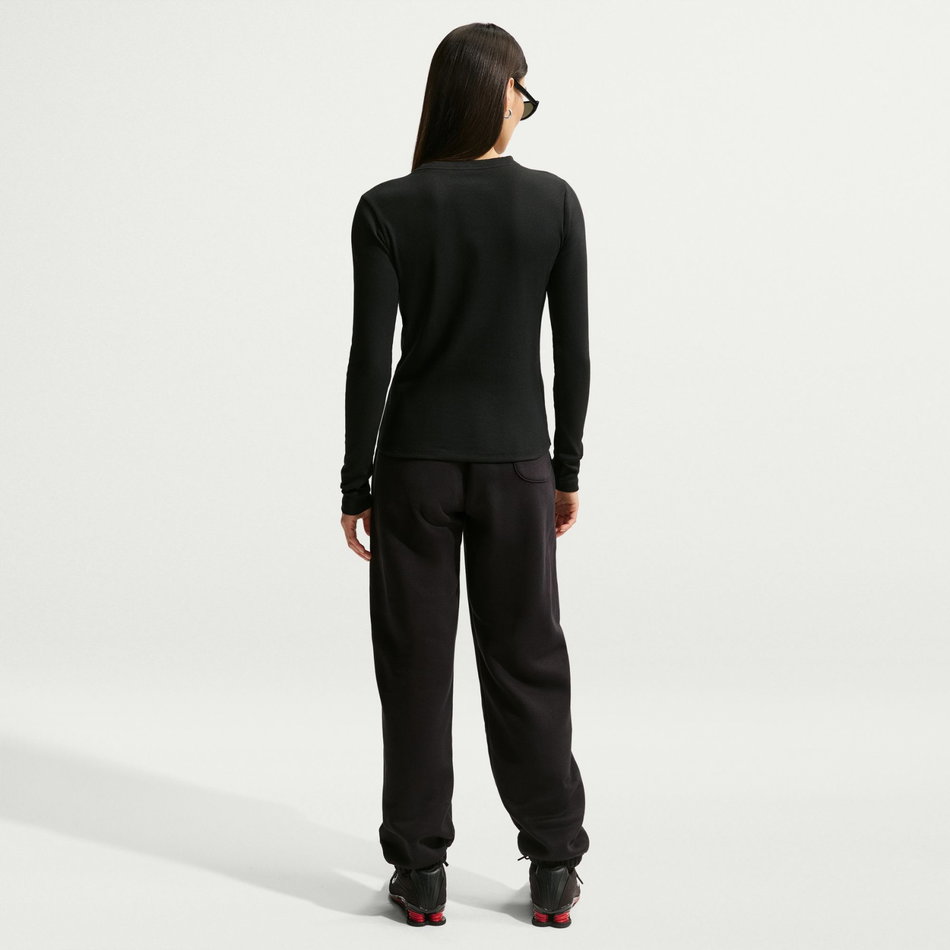 Tee Ls Rib Tight Kadın Siyah Sweatshirt