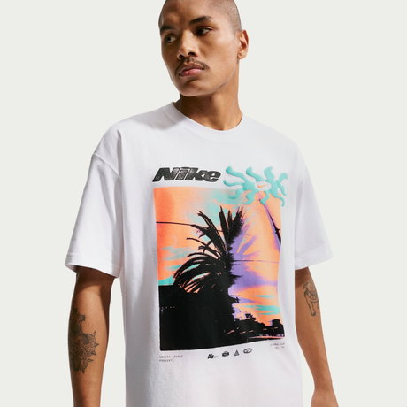 NIKE - Tee Lse Palm Tree Erkek Beyaz Tişört