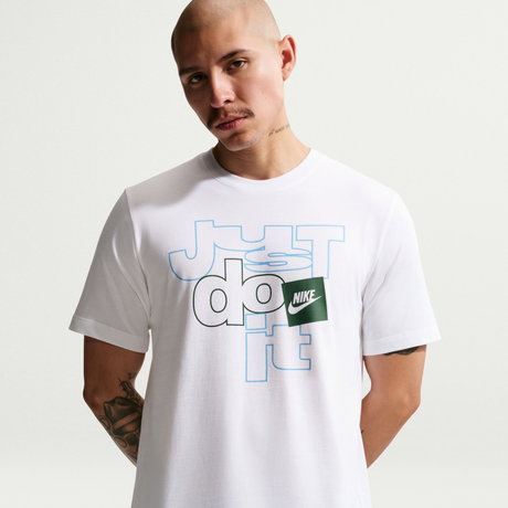 NIKE - Tee Std Club Jdi Erkek Beyaz Tişört