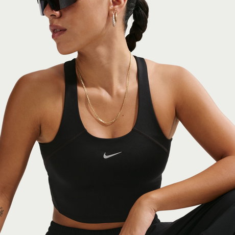 NIKE - Tempo Dri-FIT Ms Crop Bra Tank Kadın Siyah Sporcu Sütyeni