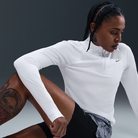 NIKE - Tempo Dri-FIT Hz Tp Kadın Beyaz Sweatshirt