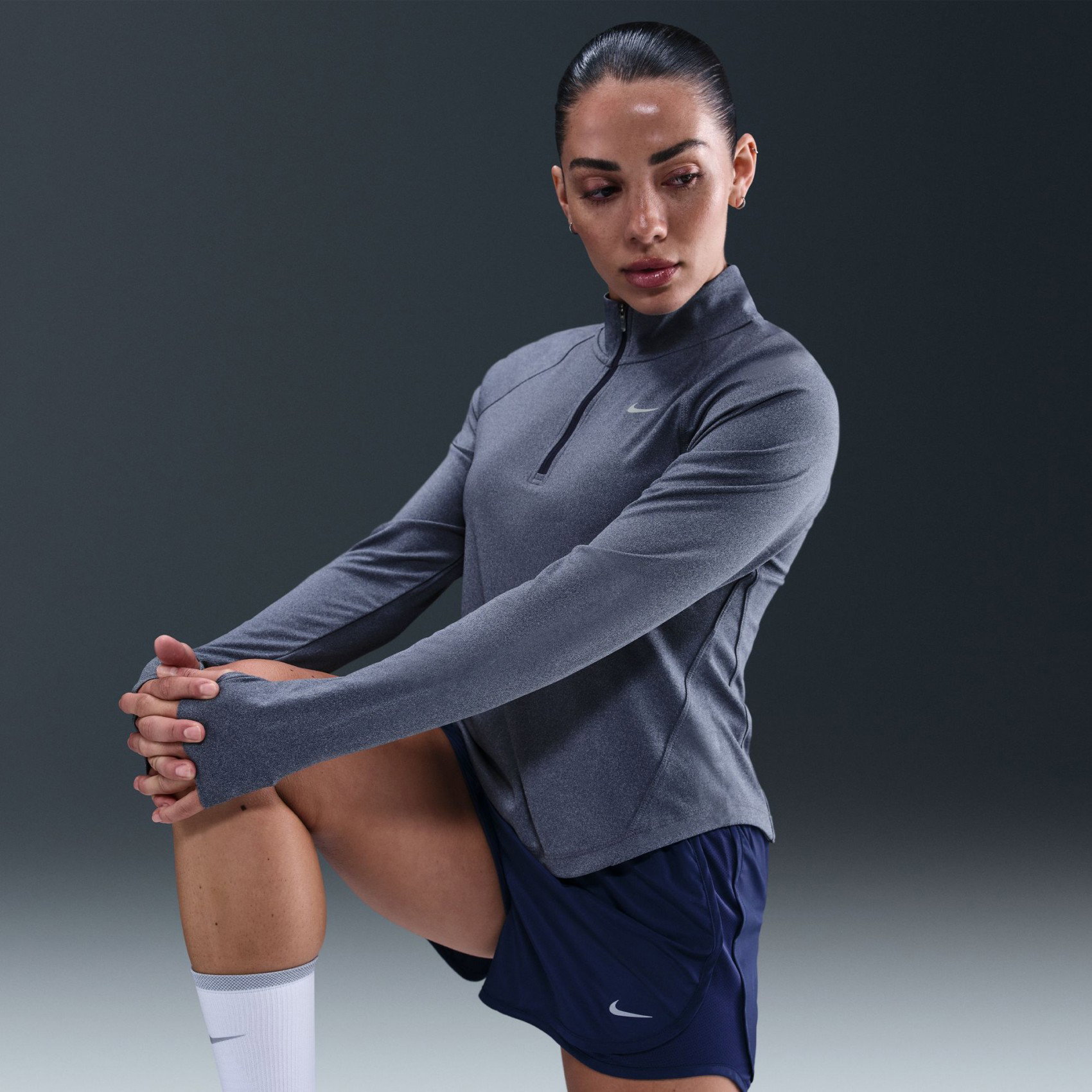 Nike Tempo Dri-FIT HZ TP Kadın Mavi Sweatshirt HV2852-410