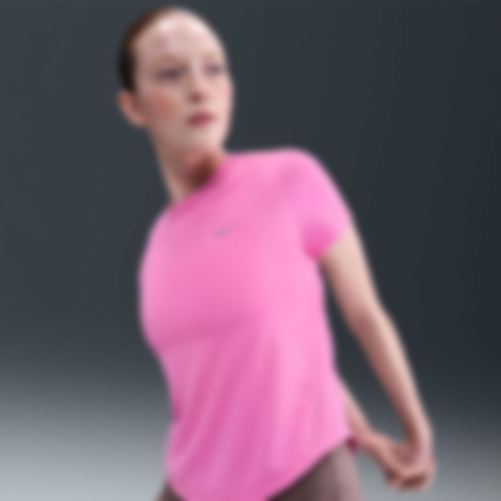 NIKE - Tempo Dri-FIT SS Top Kadın Pembe Tişört