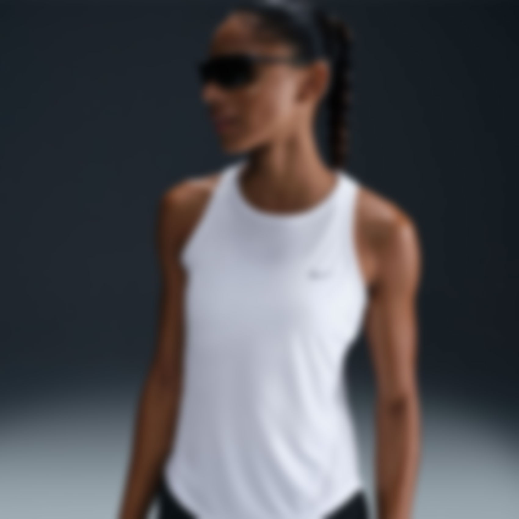 NIKE - Tempo Dri-FIT Tank Kadın Beyaz Atlet