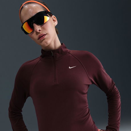 NIKE - Tempo NVLT Dri-FIT HZ TP Kadın Bordo Sweatshirt