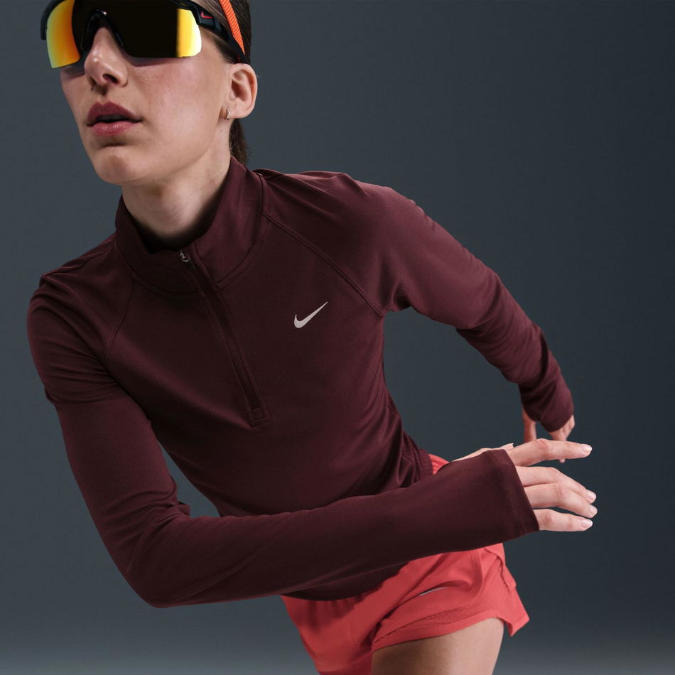Tempo NVLT Dri-FIT HZ TP Kadın Bordo Sweatshirt