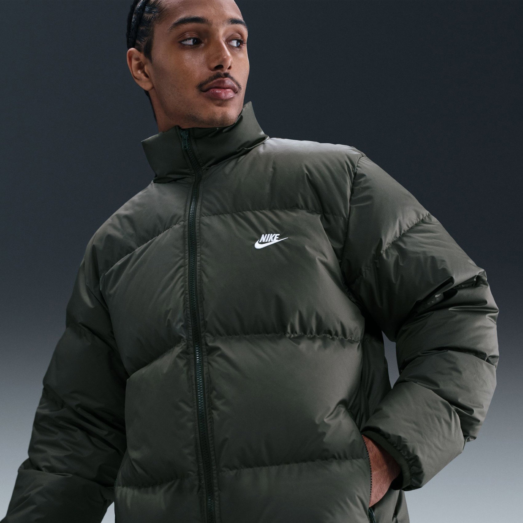 Nike Therma-FIT Club Puffer Jacket Erkek Yeşil Mont IB2975-355