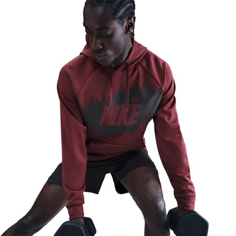 NIKE - Therma-FIT Fleece Po Hoodie Erkek Bordo Sweatshirt