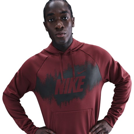 NIKE - Therma-FIT Fleece Po Hoodie Erkek Bordo Sweatshirt (1)