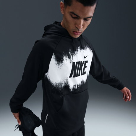 NIKE - Therma-FIT Fleece Po Hoodie Erkek Siyah Sweatshirt