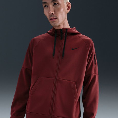 NIKE - Therma-FIT Hoodie FZ Erkek Bordo Sweatshirt