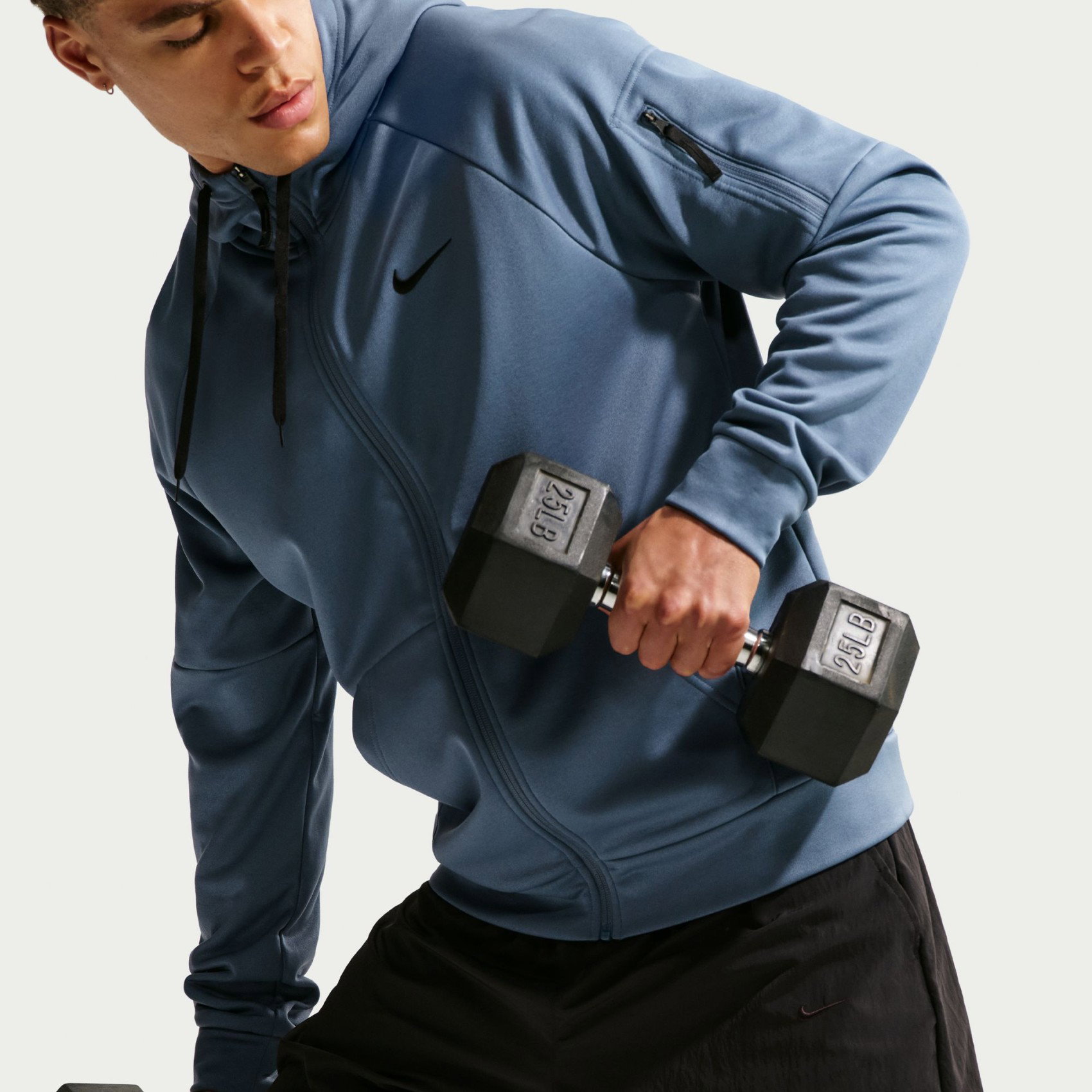 Nike Therma-FIT Hoodie Fz Erkek Mavi Sweatshirt DQ4830-491