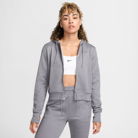 NIKE - Therma-FIT One FZ Hoodie Kadın Gri Sweatshirt