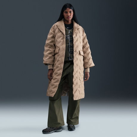 NIKE - Therma-FIT Swoosh Series Oversized Down Kadın Bej Trençkot