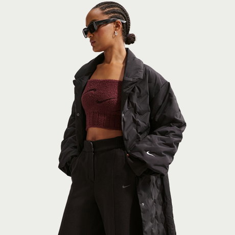 NIKE - Therma-FIT Swoosh Series Oversized Down Kadın Siyah Trençkot