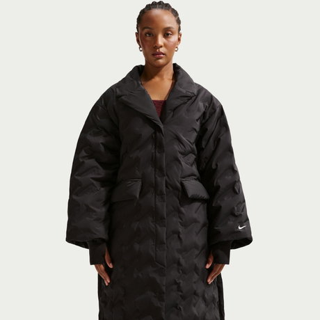 NIKE - Therma-FIT Swoosh Series Oversized Down Kadın Siyah Trençkot (1)