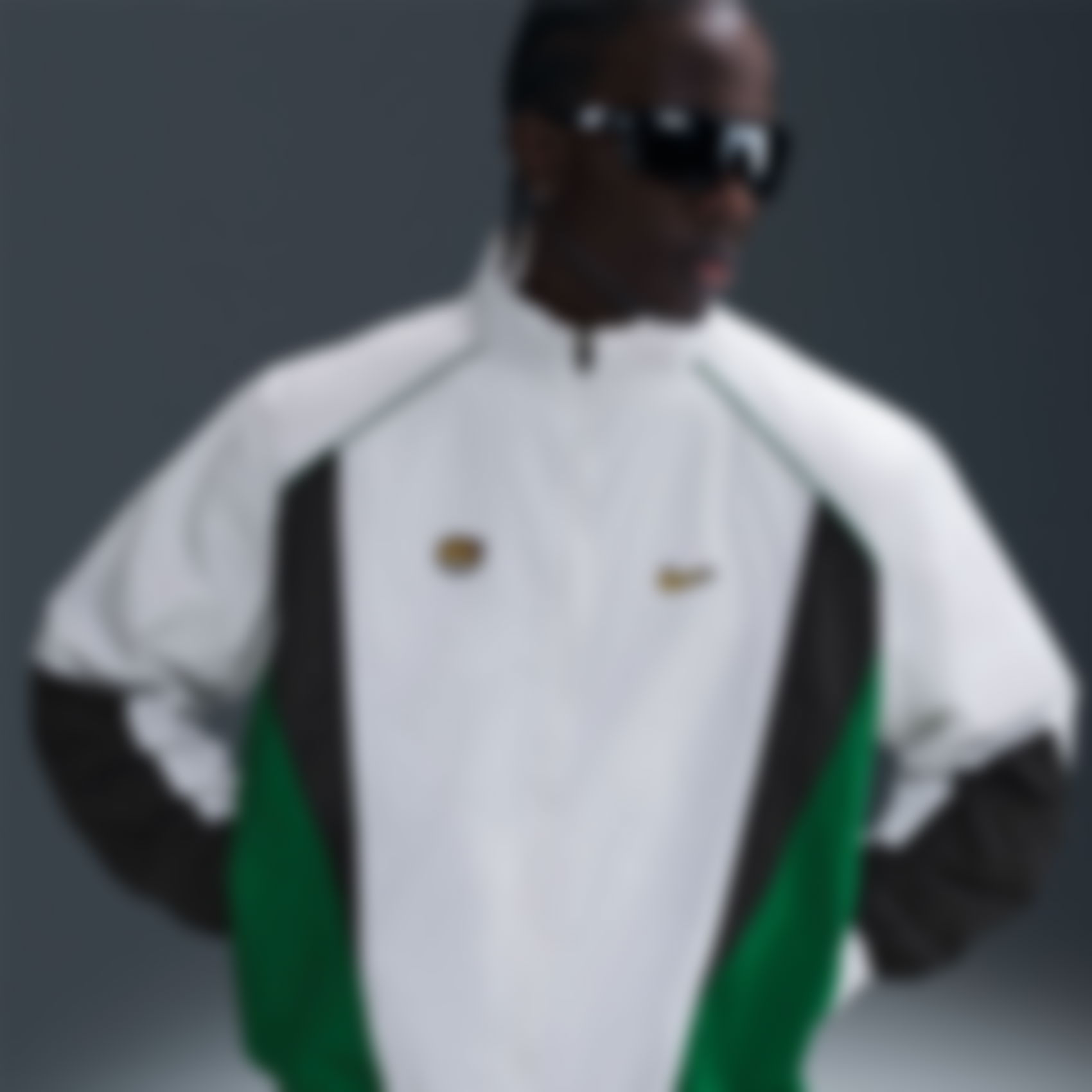 NIKE - TN Tracktop Woven Erkek Beyaz Sweatshirt