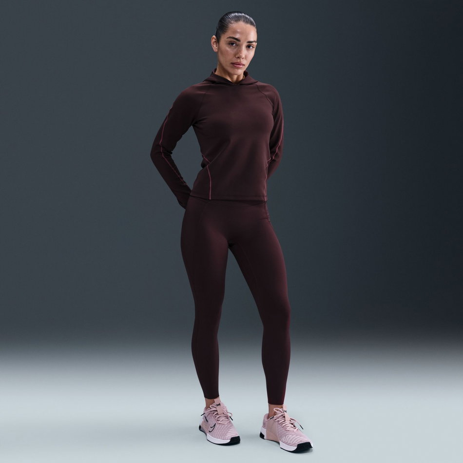Universa Dri-FIT HD LS Top Kadın Bordo Sweatshirt