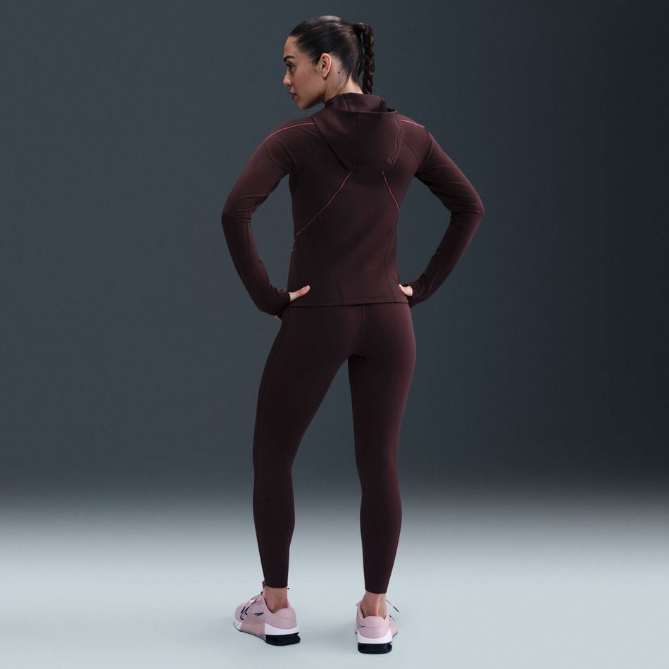 Universa Dri-FIT HD LS Top Kadın Bordo Sweatshirt
