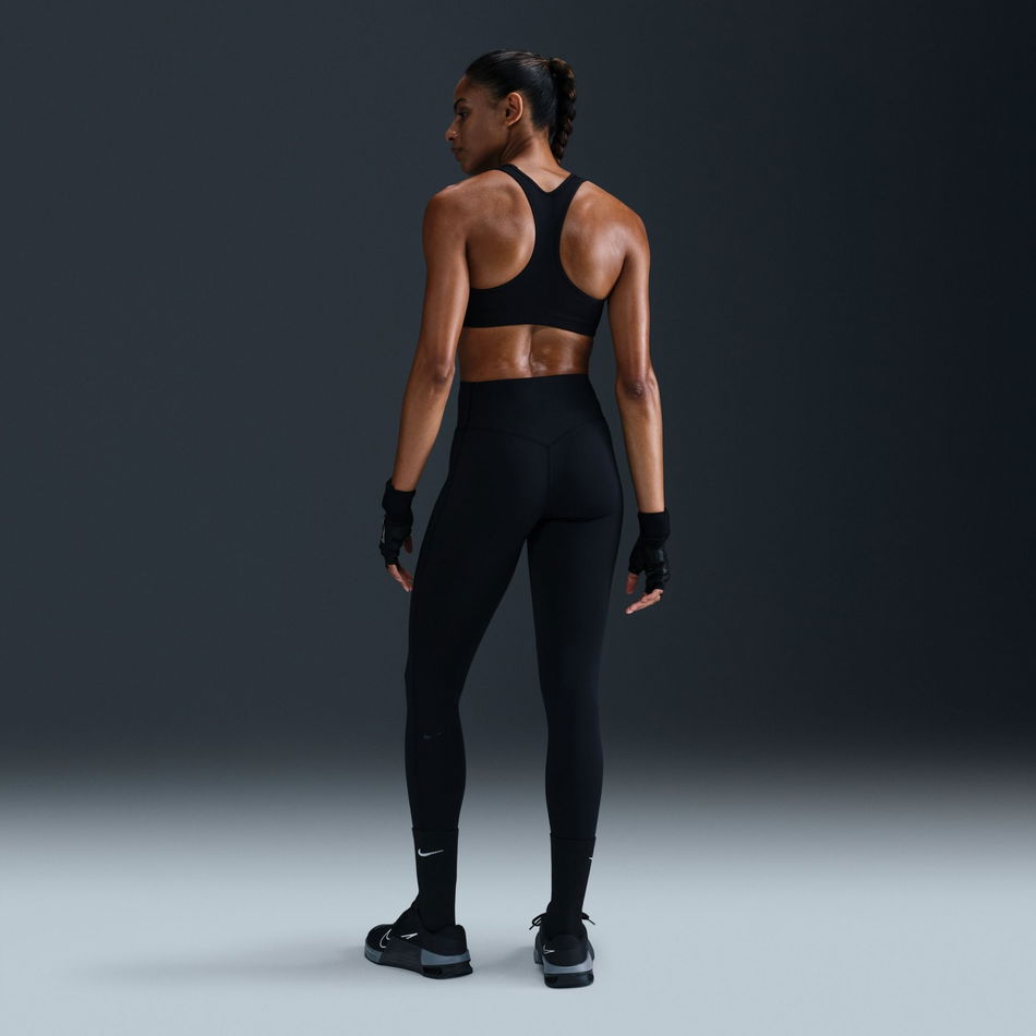 Universa Dri-FIT Orta Destekli Yüksek Belli Siyah Kadın Tayt
