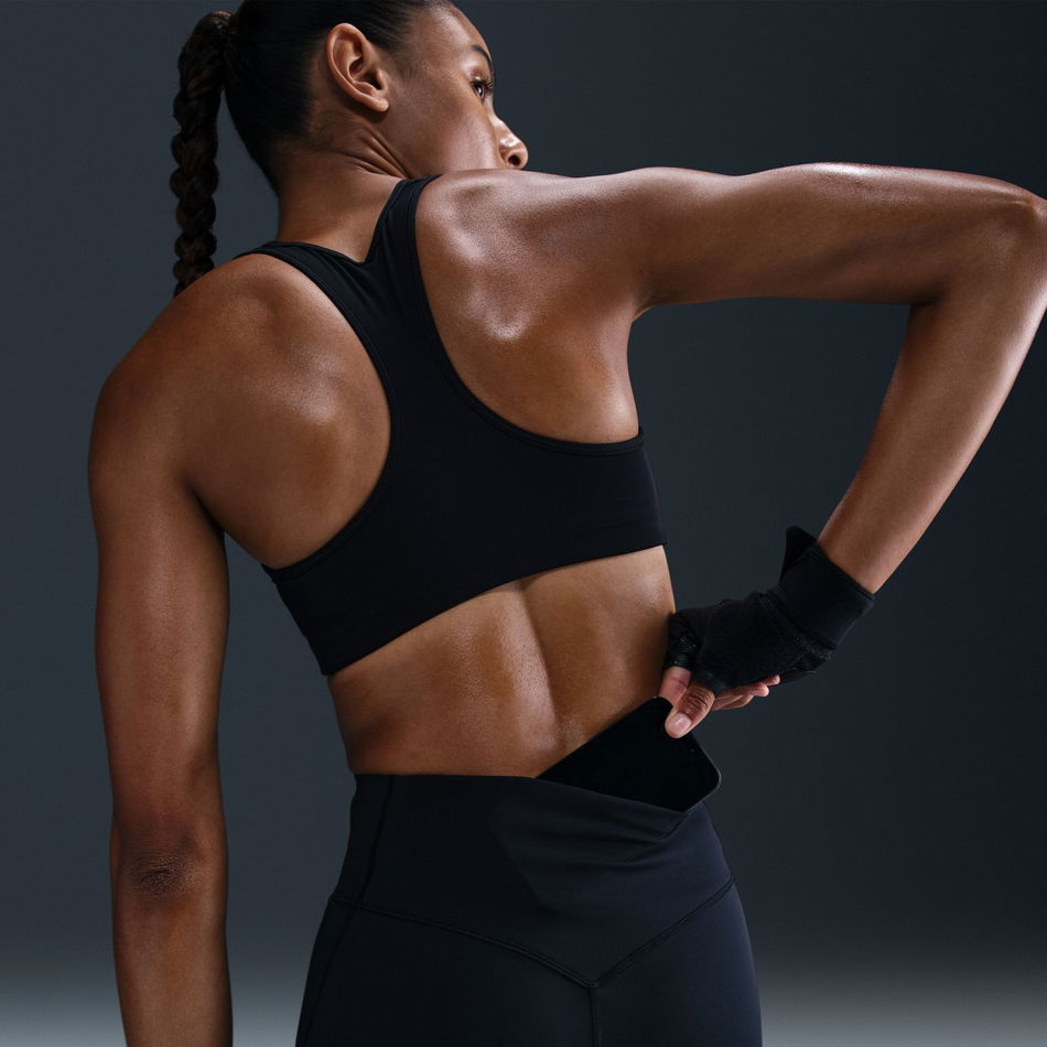 Universa Dri-FIT Orta Destekli Yüksek Belli Siyah Kadın Tayt
