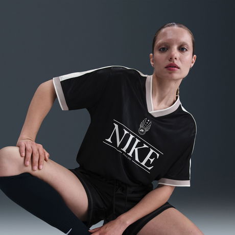 NIKE - V-Neck Jersey Top Kadın Siyah Tişört