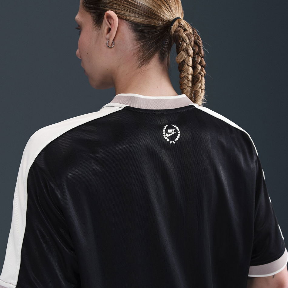 V-Neck Jersey Top Kadın Siyah Tişört
