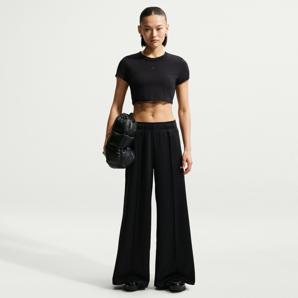 Wide Leg Track Pant Kadın Siyah Eşofman Altı