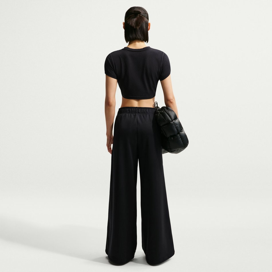 Wide Leg Track Pant Kadın Siyah Eşofman Altı