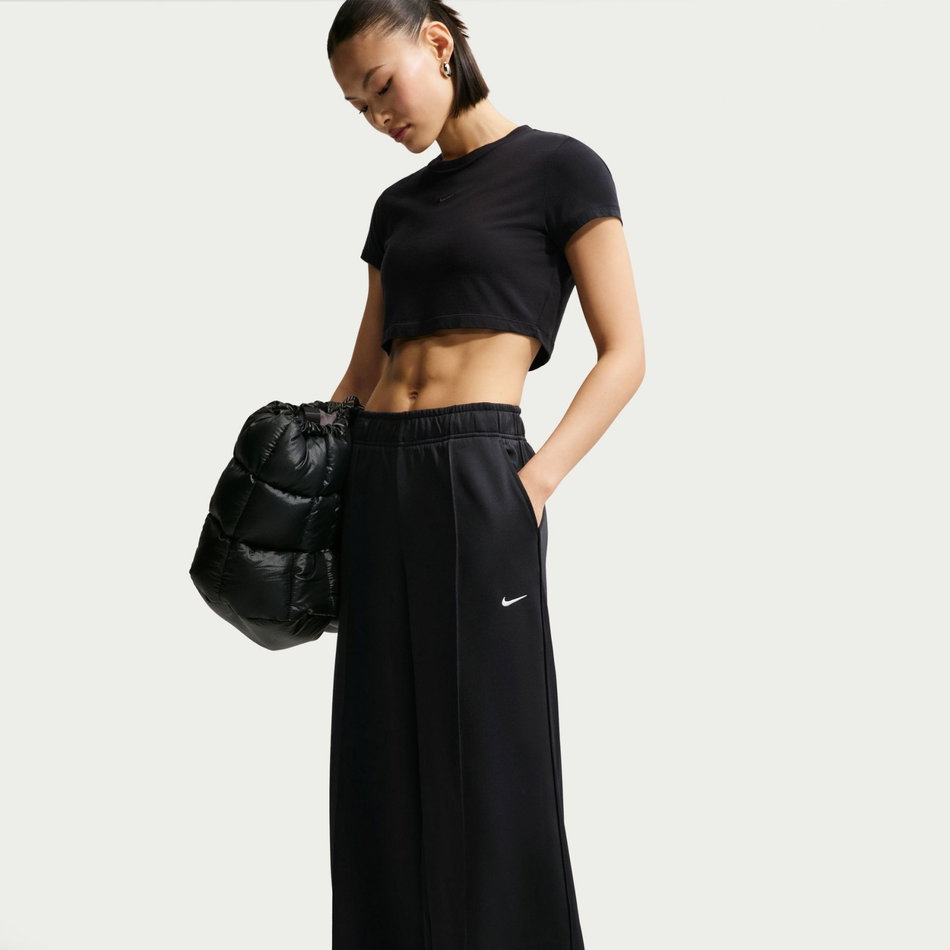 Wide Leg Track Pant Kadın Siyah Eşofman Altı