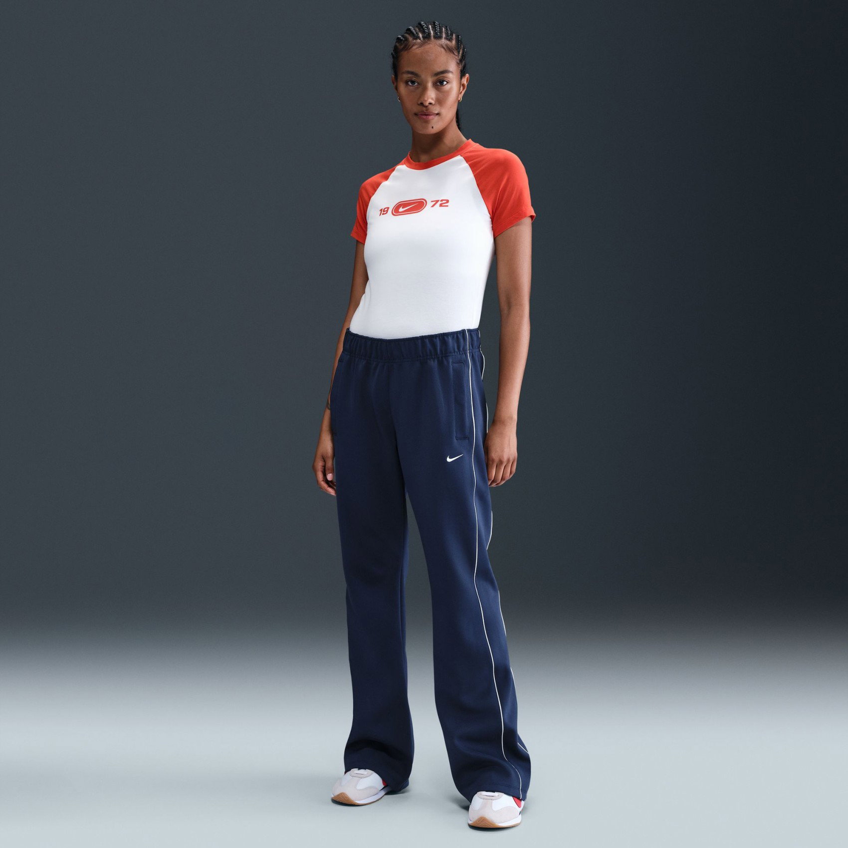 NIKE - Windrunner MR Poly Knit Pant Kadın Lacivert Eşofman Altı