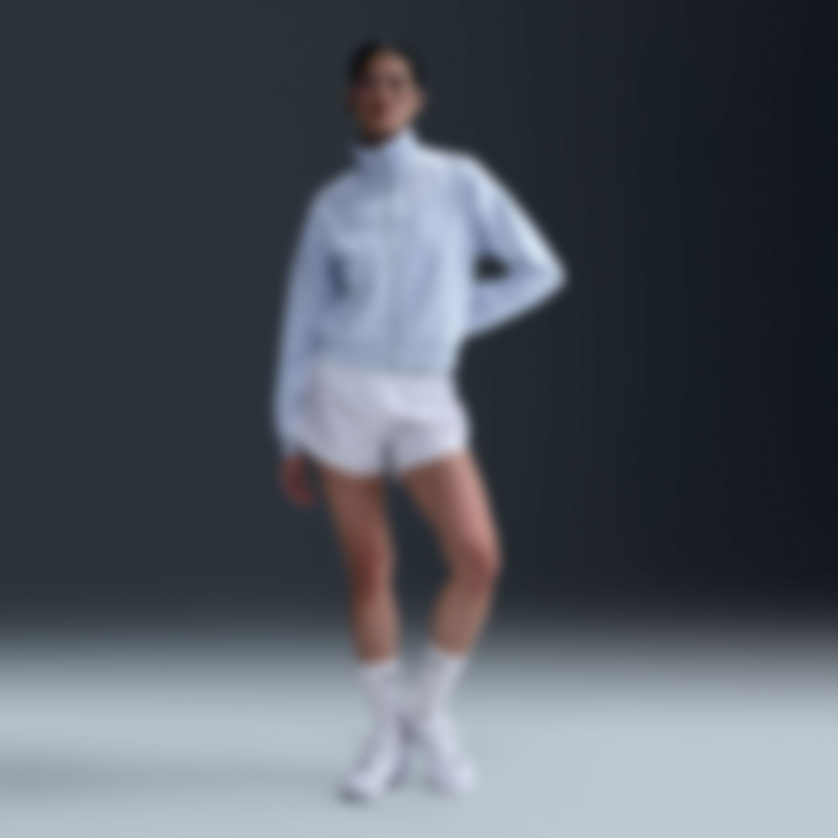 NIKE - Windrunner Poly Knit Jacket Kadın Mavi Ceket