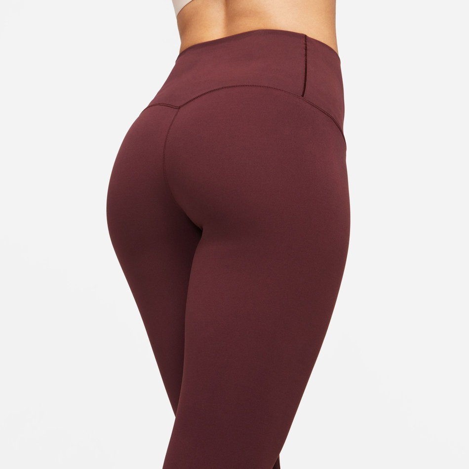 Nike Zenvy 7/8 Yüksek Bel Kadın Bordo Tayt