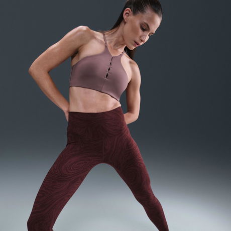 NIKE - Zenvy Dri-FIT HR 7/8 Tight Kadın Bordo Tayt (1)
